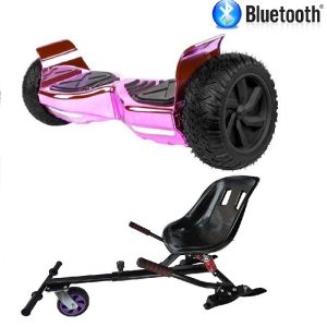 Hoverboard Con Silla Todo Terreno Rosa Metalizado 8.5 Pulgadas Plus Edition