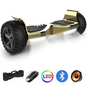 Hoverboard Todo Terreno Hummer 8.5 pulgadas Dorado Metalizado