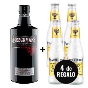 Pack Gin Brockman’s + 4 Fever Tree Indian Tonic Water Gratis