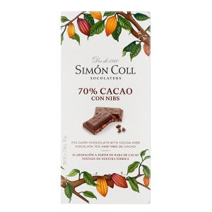 Chocolate 70%cacao con Nibs Simon Coll
