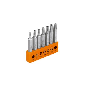 Juego de 7 puntas torx combinadas c/seguro largo 2″, Expert