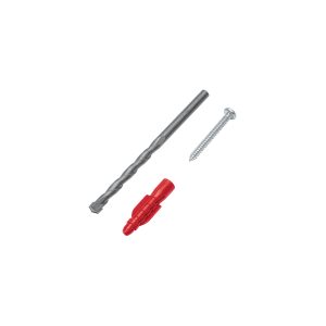 Kit de 20 taquetes 1/4″ con pijas #8 y 1 broca 1/4″, Fiero