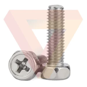 Tornillo de Cabeza Hexagonal Exterior con Ranura Phillips M6 – Acero Zincado