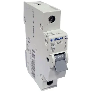 INTERRUPTOR AUTOMATICO TD3 EM06 1 POLO 10A 6kA C 1 MOD. 104725 TERASAKI