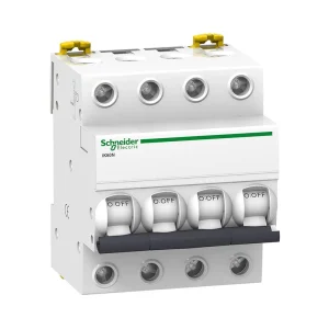 INTERRUPTOR AUTOMÁTICO MAGNETOTERMICO iK60N 4P 40A CURVA C A9K24440 SCHNEIDER