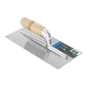 Llana 11″ canto recto, 10 remaches, mgo madera, Truper